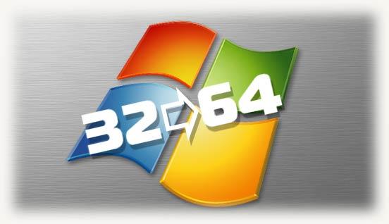 Из 32 в 64 битную версию windows 7