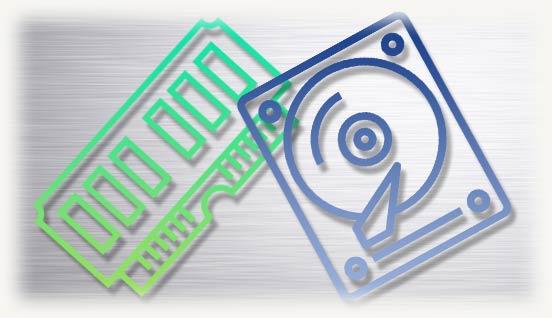Логотипы HDD и OZU