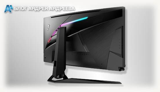Вид монитора сзади Optix MEG381CQR Plus