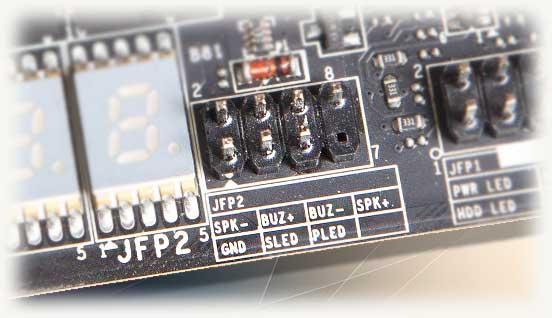 JFP2 на материнской плате