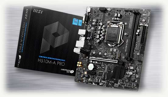 msi h510m-a pro без упаковки и рядом коробка
