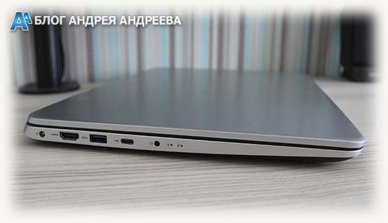 Порты с левой стороны ноутбука M543