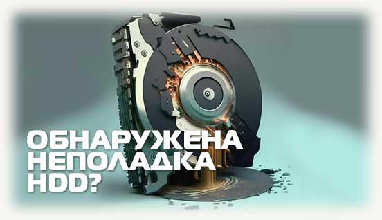 Обнаружена неполадка hdd