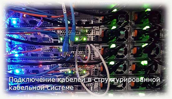 Подключение кабелей в структурированной кабельной системе