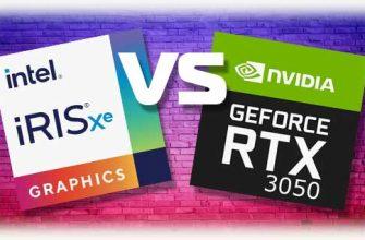 Логотипы iris XE и RTX 3050